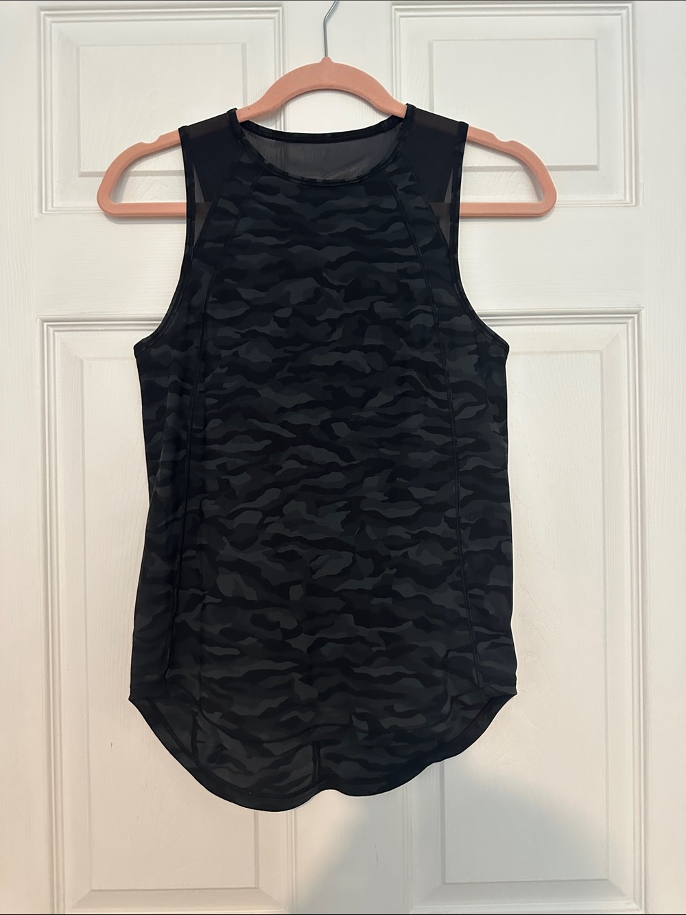 Lululemon Sculpt Black Camo Active Tank Top black/grey
